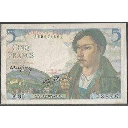 Francia 5 Francs 25 Nov 1943 P98a