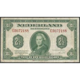 Holanda 2 1/2 Gulden 4 Feb 1943 P65a