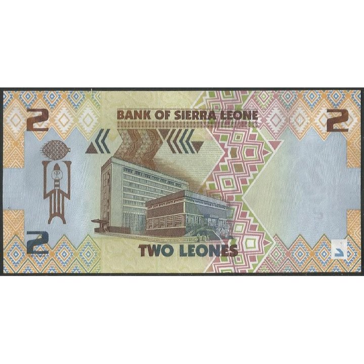 Sierra Leona 2 Leones 27 Abr 2022 P35 reverso