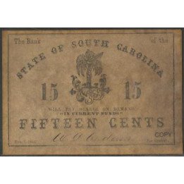 Eeuu - South Carolina 15 Cents 1863 - Fascimil