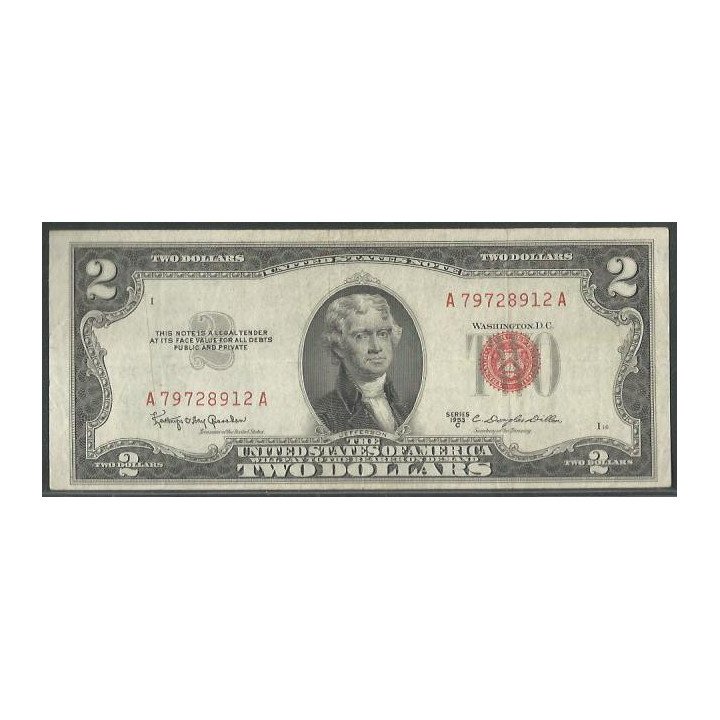 Estados Unidos 2 Dollars 1953C P380c
