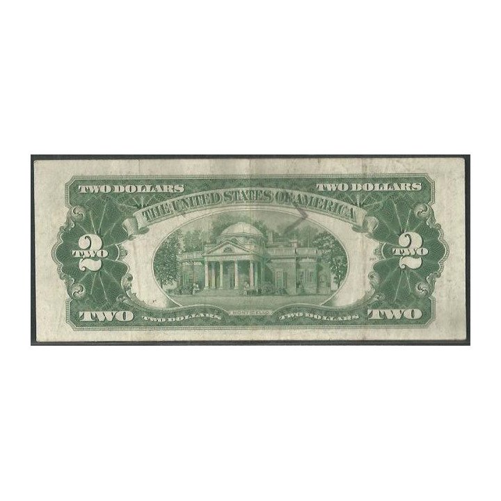 Estados Unidos 2 Dollars 1953C P380c reverso