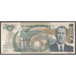 Mexico 10 Nuevos Pesos 31 Jul 1992 Serie V P95