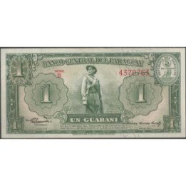 Paraguay 1 Guarani L1952 Serie B P185b2