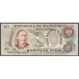 Filipinas 10 Piso 1978 Firma 8 P161a