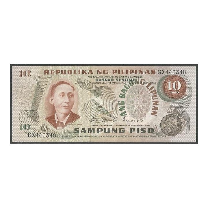 Filipinas 10 Piso 1978 Firma 8 P161a