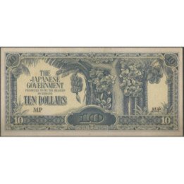 Malaya - Ocupacion Japonesa WWII 10 Dollars ND1944 MP PM7c