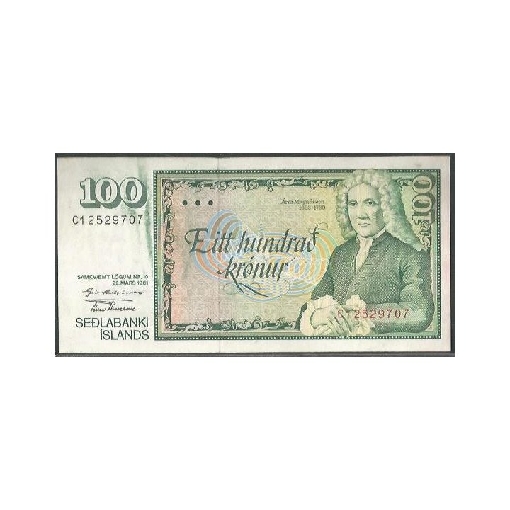 Islandia 100 Kronur 29 Mar 1961 (81) P50a8