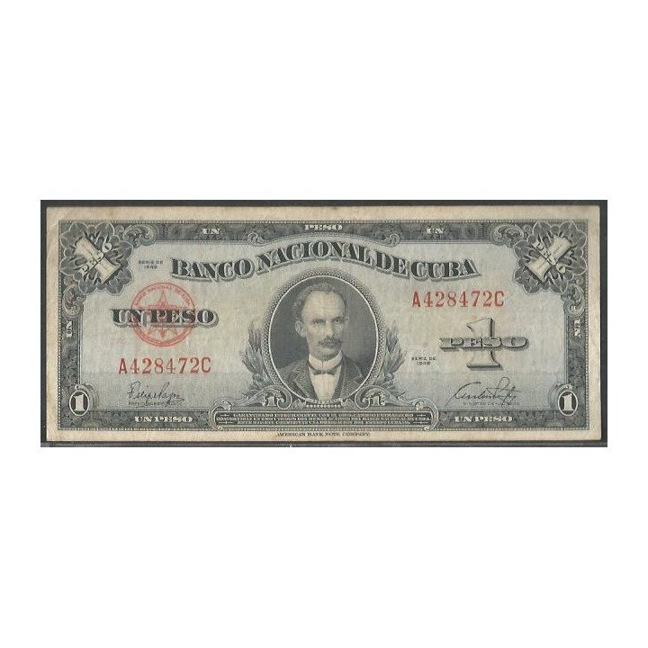 Cuba 1 Peso 1949 P77a