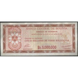 Bolivia 5.000.000 Bolivianos D1985 Serie N P193