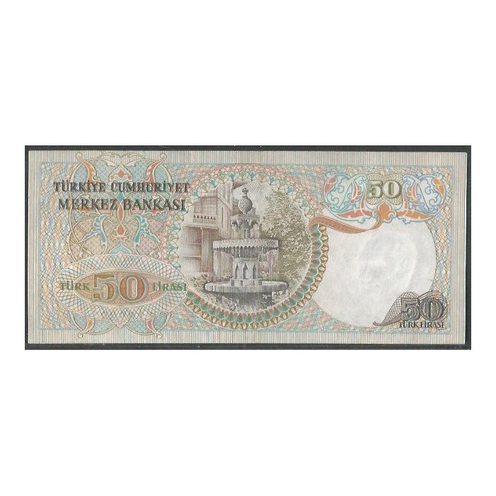 Turkya 50 Liras L1970 (76) P188 reverso