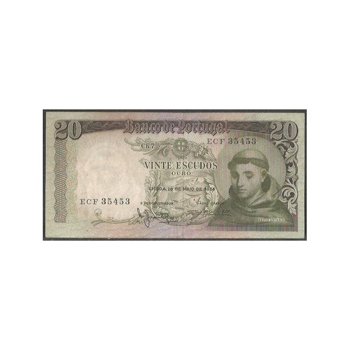 Portugal 20 Escudos 26 May 1964 P167a3