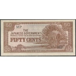 Malaya - Ocupacion Japonesa WWII 50 Cents ND1942 MP PM4b