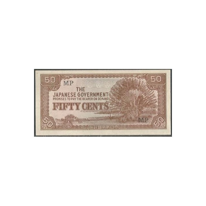 Malaya - Ocupacion Japonesa WWII 50 Cents ND1942 MP PM4b