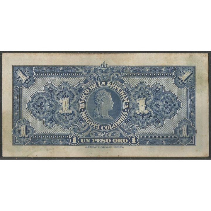 Billete de 1 Peso 7 ago 1947 C BGW035 reverso