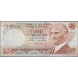 Turkya 20 Liras L1970 (1974) I P187b