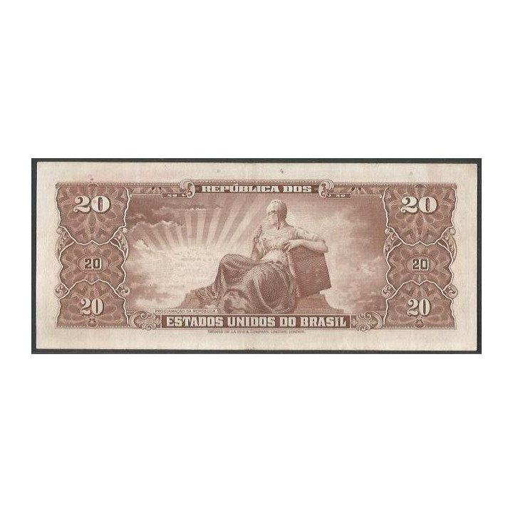 Brasil 20 Cruzeiros ND1955-61 P160b reverso