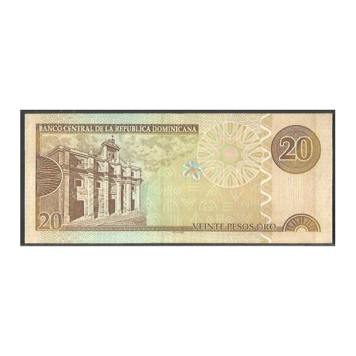 Rep. Dominicana 20 Pesos 2003 P169c reverso