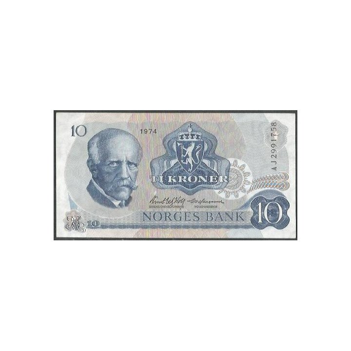 Noruega 10 Kroner 1974 P36b