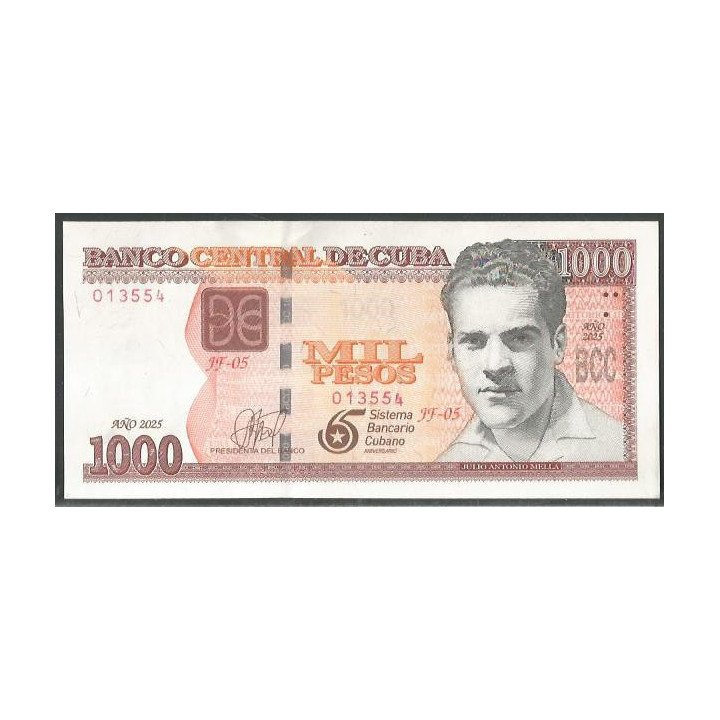 Cuba 1.000 Pesos 2025 "65° Aniv. Sistema Bancario" P134