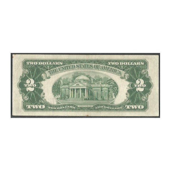 Estados Unidos 2 Dollars 1953C Reposicion P380c reverso