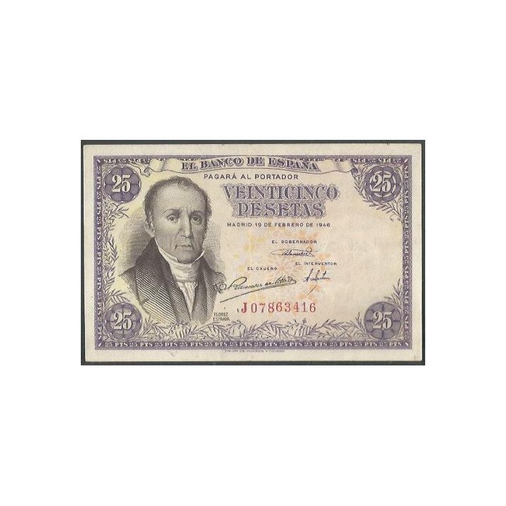 España 25 Pesetas 19 Feb 1946 P130