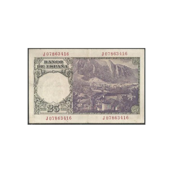 España 25 Pesetas 19 Feb 1946 P130 reverso