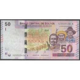 Bolivia 50 Bolivianos ND2018 Serie A P250-2