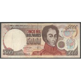 Venezuela 5.000 Bolivares 12 May 1994 A 8 Dig P75a