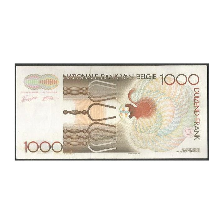 Belgica 1.000 Francs ND1980-96 P144a6 reverso