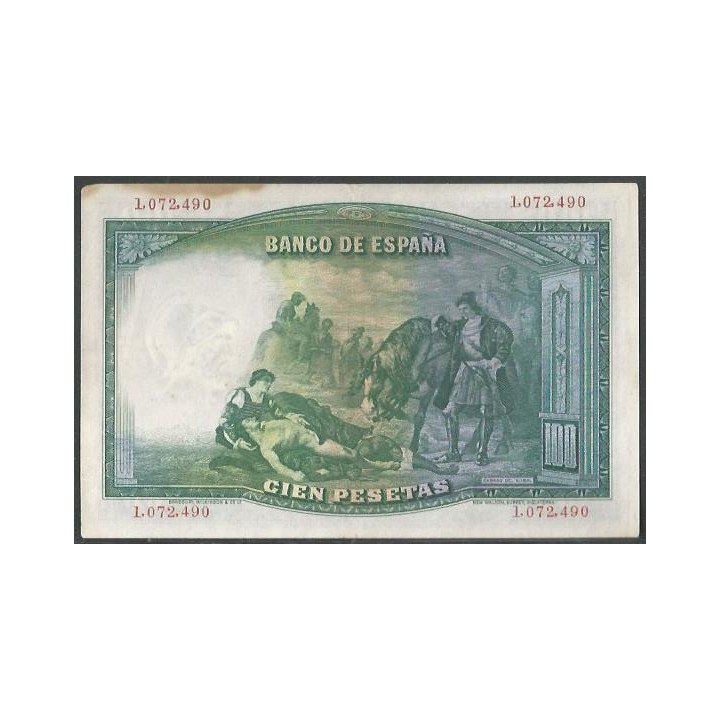 España 100 Pesetas 25 Abr 1931 P83 reverso