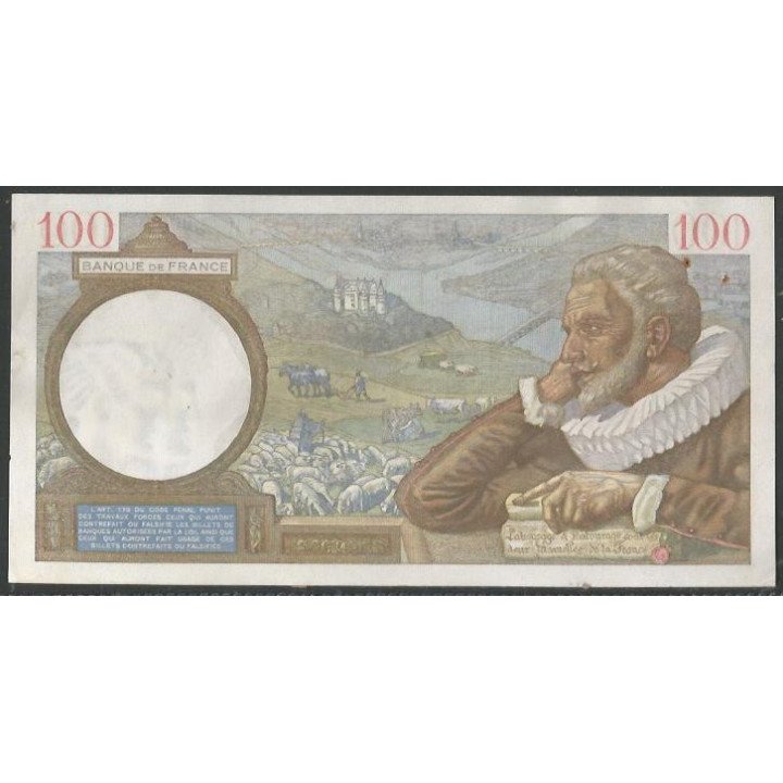 Francia 100 Francs 12 Oct 1939 P94 reverso