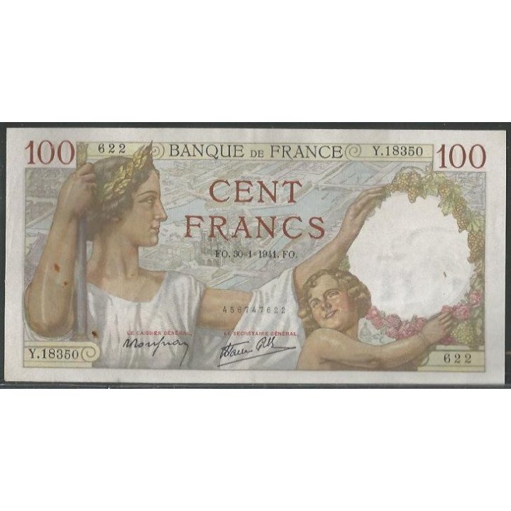 Francia 100 Francs 30 Ene 1941 P94