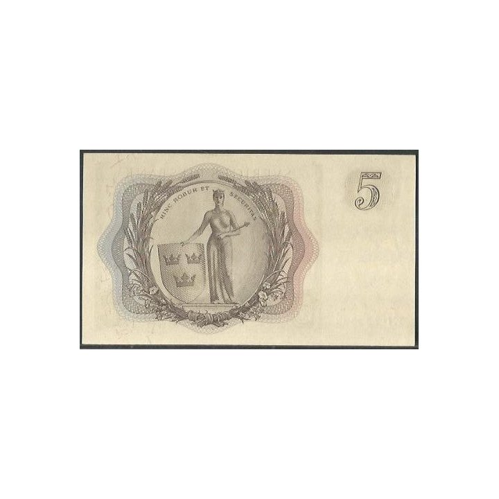 Suecia 5 Kronor 1956 P42c reverso