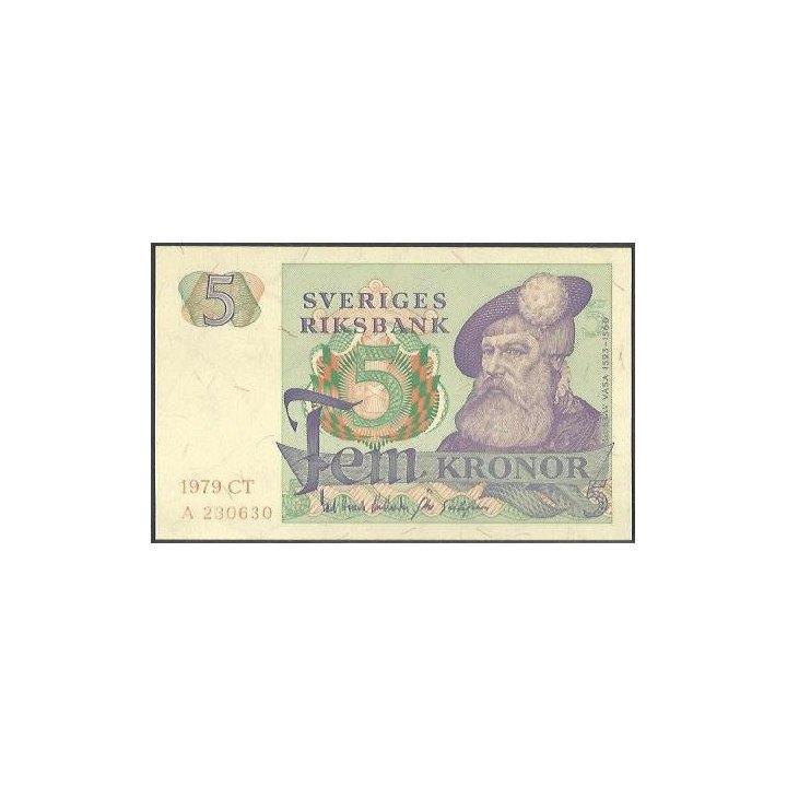 Suecia 5 Kronor 1979 P51d