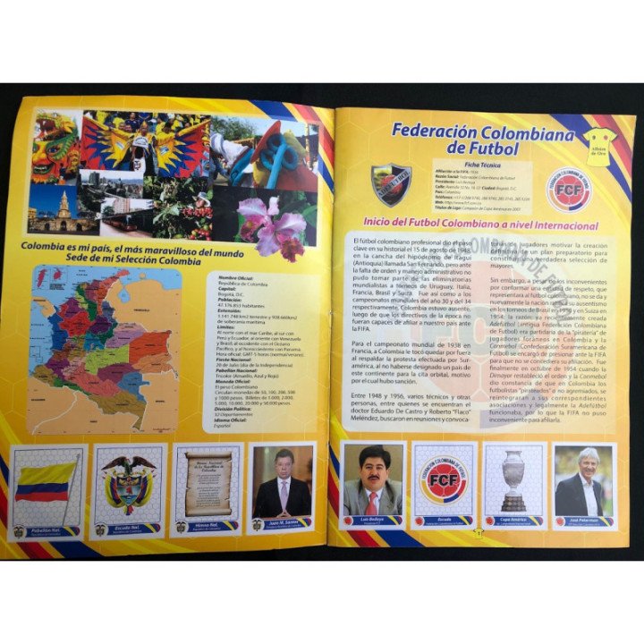 Futbol - Mi Seleccion Colombia - Ediciones Gamcamo reverso