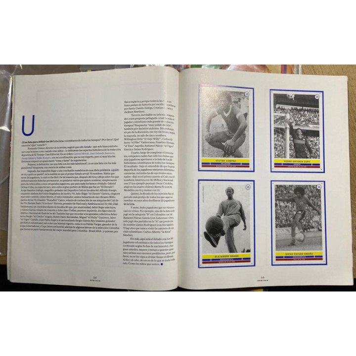 Futbol - 50 Futbolistas Colombianos de todos los tiempos - El Tiempo A575 reverso