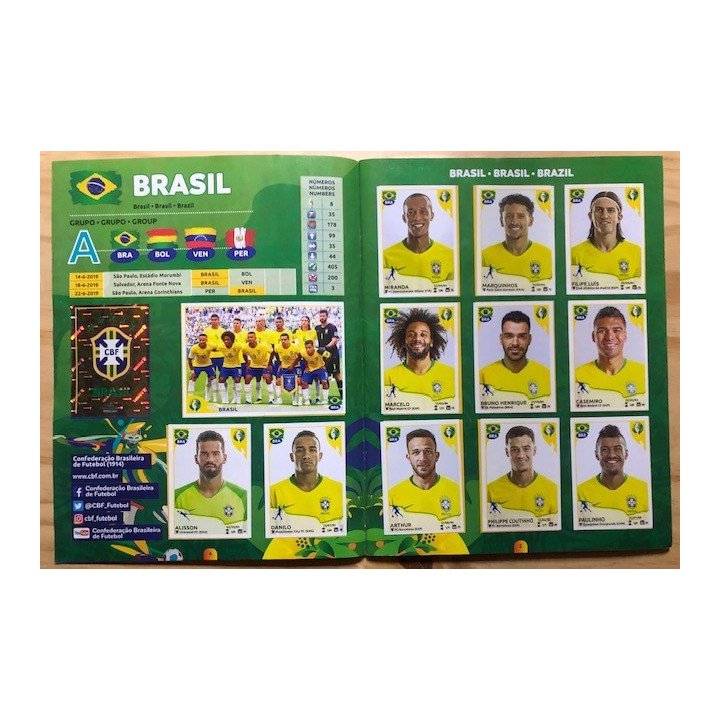 Futbol - Copa América Brasil 2019 Panini reverso