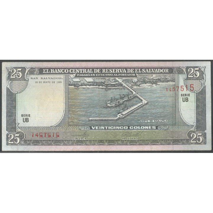 El Salvador 25 Colones 26 May 1995 P142a