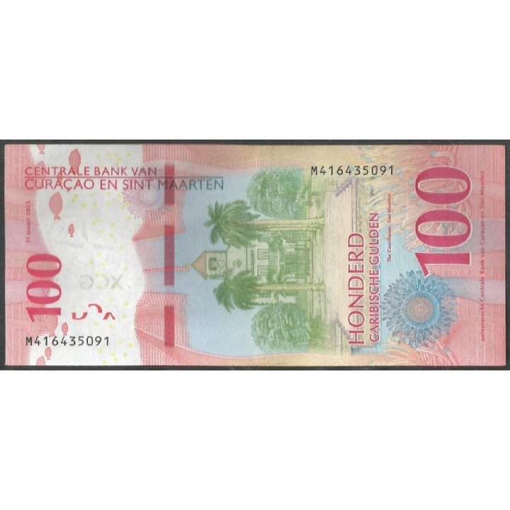 Curacao & Sint Marteen 10 Gulden 31 Mar 2025 P4 reverso