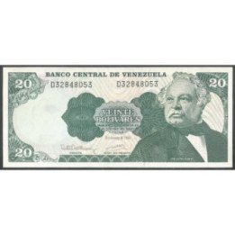 Venezuela 20 Bolivares 8 Dic 1992 D 8 Dig P63d