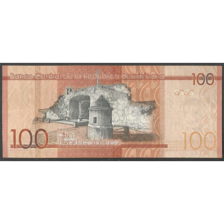 Rep. Dominicana 100 Pesos 2024 P190i reverso