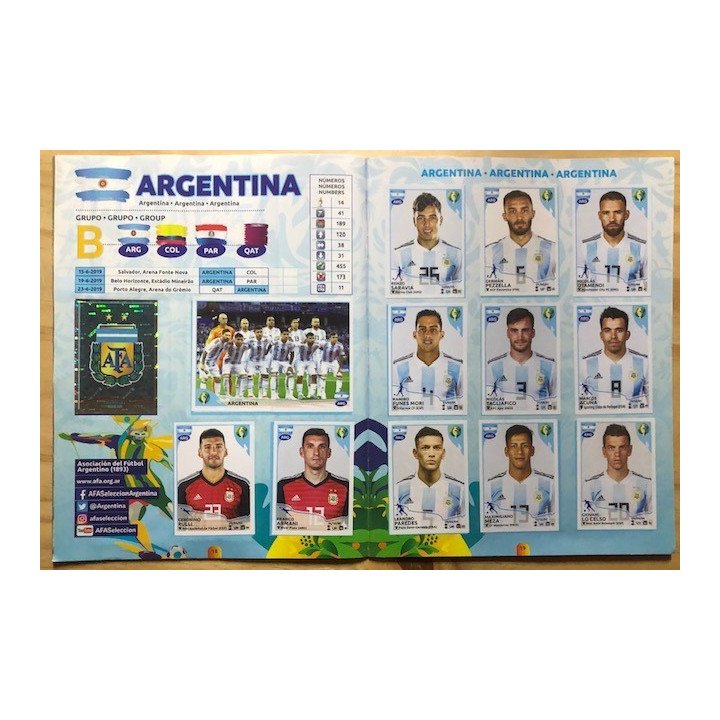 Futbol - Copa América Brasil 2019 Panini reverso