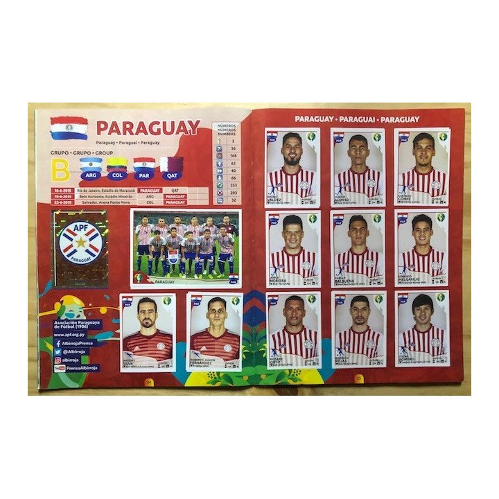 Futbol - Copa América Brasil 2019 Panini reverso