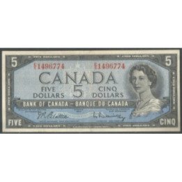 Canada 5 Dollars 1954 (1961-71) P77b