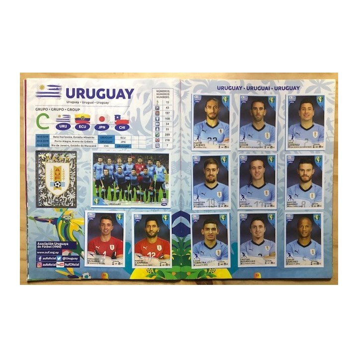 Futbol - Copa América Brasil 2019 Panini reverso