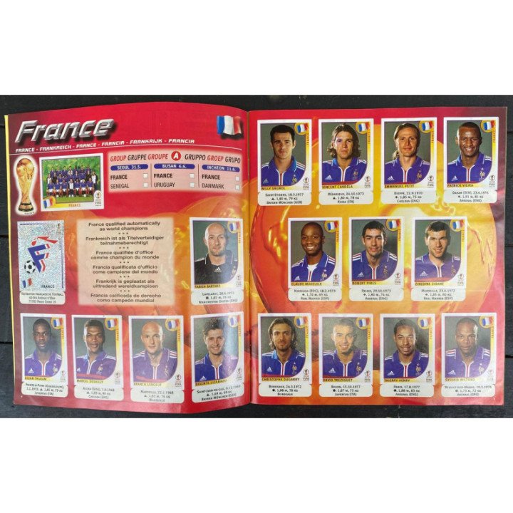 Futbol - Mundial Korea - Japon 2002 Panini reverso