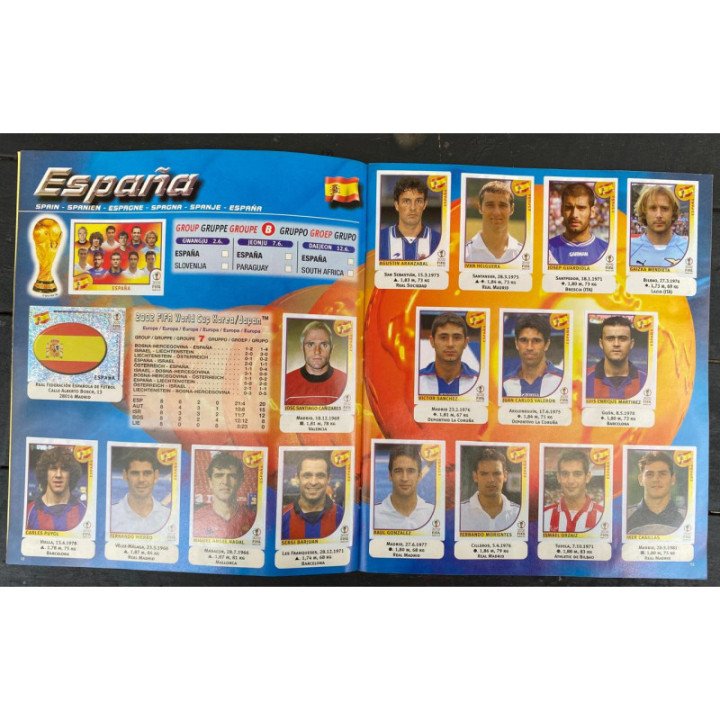 Futbol - Mundial Korea - Japon 2002 Panini reverso