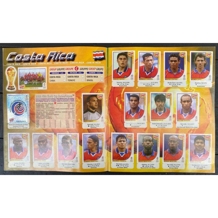 Futbol - Mundial Korea - Japon 2002 Panini reverso