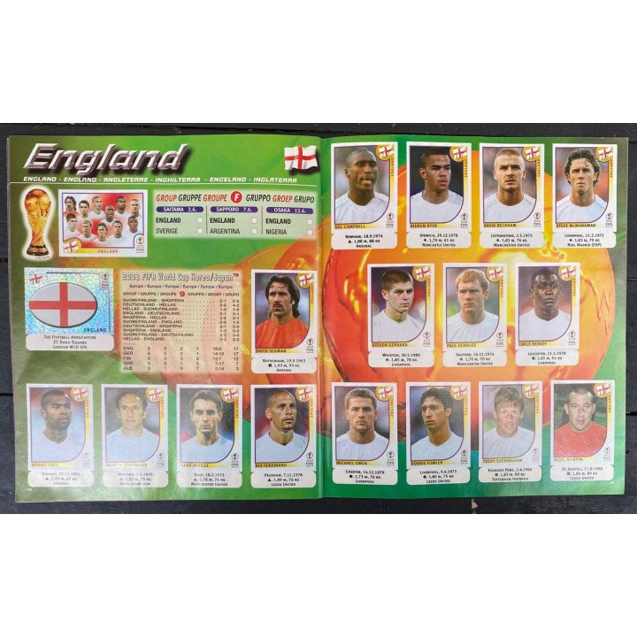 Futbol - Mundial Korea - Japon 2002 Panini reverso